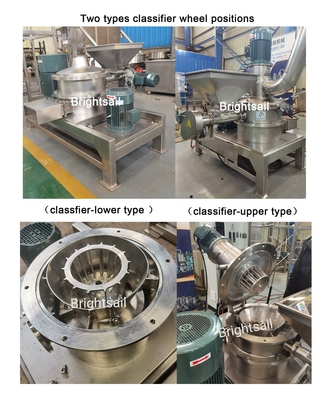Sus 304 Moringa Leaves Pulverizer Macchina di polvere di foglie ACM Grinder di Brightsail