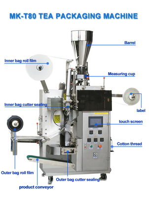Brightsail Single Chamber Tea Bag Packing Machine Macchina di imballaggio automatico in polvere