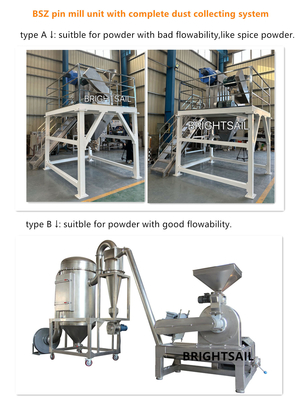 Brightsail Sesame mulino a perno a camera larga Sesame High Speed Pin Mill macchina per la produzione di polvere alimentare