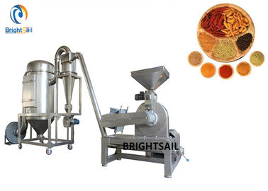 Polvere della spezia dei semi di senape che fa macchina, macchina per la frantumazione del mulino di Pin della curcuma
