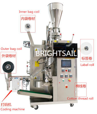 Materiale da otturazione del sacchetto filtro del tè di SUS 6g e trilaterale di sigillatura della macchina sigillati